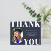 丸型フォトフレーム 卒業感謝 ポストカード (スタンド正面)