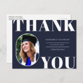 丸型フォトフレーム 卒業感謝 ポストカード (正面/裏面)