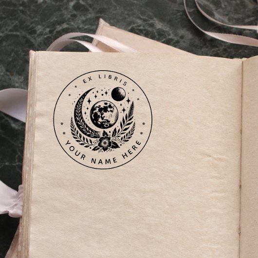 丸型フローラムーンexライブラススタンプ ラバースタンプ