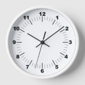 丸型ホワイト木製フレームの壁掛け時計 10" 壁時計 (正面)