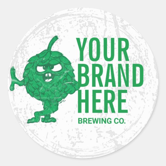 丸型ボトルビパーソナライズされたールラベル ラウンドシール (正面)