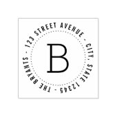 丸型モノグラムパーソナライズされたの木印 ラバースタンプ (インプリント)