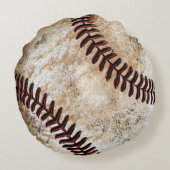 丸型ヴィンテージ枕3パーソナライズされた文字 ラウンドクッション (裏面)