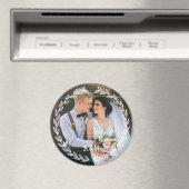 丸型ヴィンテージ額縁 モノグラム写真 マグネット (インサイチュ (食洗機))