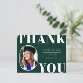 丸型写真フレーム 卒業感謝ポストカード ポストカード (スタンド正面)