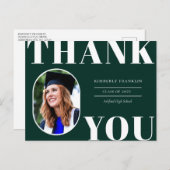 丸型写真フレーム 卒業感謝ポストカード ポストカード (正面/裏面)