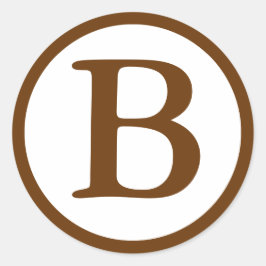 丸型封筒用シールとモノグラム – 中茶 ラウンドシール