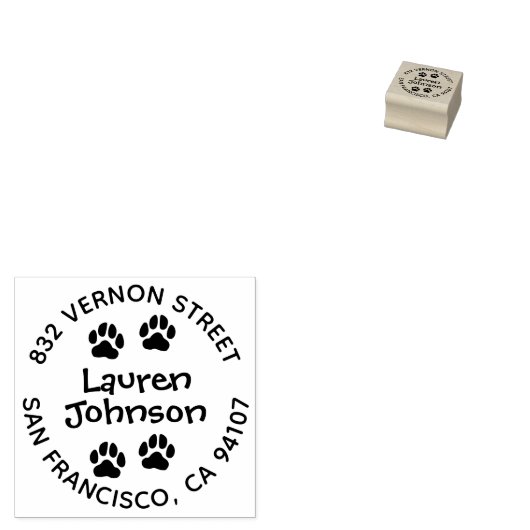 丸型差出人住所ゴム印と前版付き ラバースタンプ (押印)