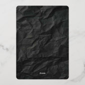 丸型 ブラック/シルバー箔 テーブルNo.1 箔招待状 (裏面)