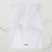 丸型 白/ゴールド箔 テーブルNo. 1 箔招待状 (裏面)