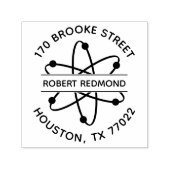 丸型 返信住所 アトム スタンプ 自己インク式 (デザイン)