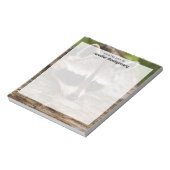 丸太にかわいいタヌキ ノートパッド (回転)