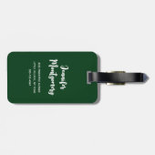 丸太にかわいいタヌキ ラゲッジタグ (裏面横)