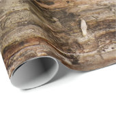 丸太にかわいいタヌキ ラッピングペーパー (ロールコーナー)