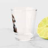 丸太にキャンディーを載せたキュートなクリスマス格言 ショットグラス (右)