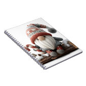 丸太にキャンディーを載せたキュートなクリスマス格言 ノートブック (右側)