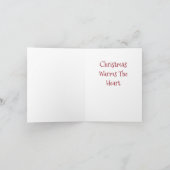 丸太のクリスマスの挨拶状の詩のカエル シーズンカード (内部)