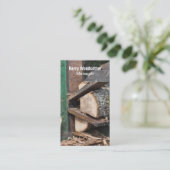 丸太のディバイダーの名刺 名刺 (スタンド正面)