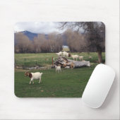 丸太のヤギ マウスパッド (マウス)