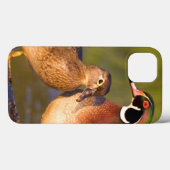 丸太の上のカルガモのオスとメス Case-Mate iPhoneケース (裏面 (横))