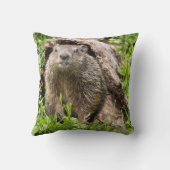 丸太の中のグランドホッグ クッション (裏面)