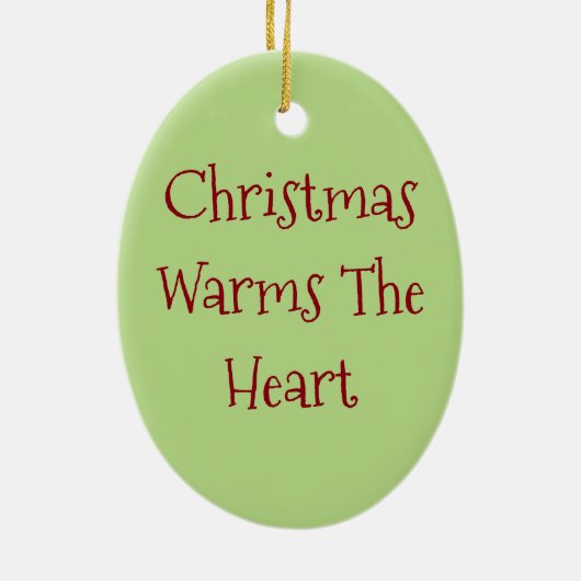 丸太の休日のクリスマスのオーナメントの詩のカエルサンタ セラミックオーナメント (裏面)