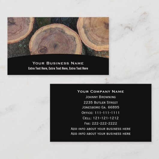 丸太の名刺 名刺 (正面/裏面)