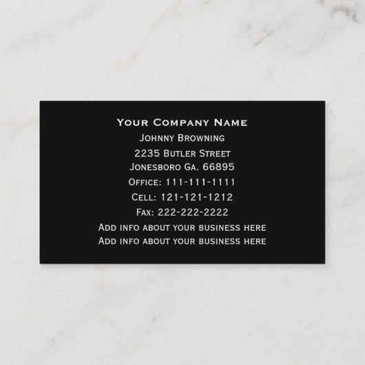 丸太の名刺 名刺 (裏面)