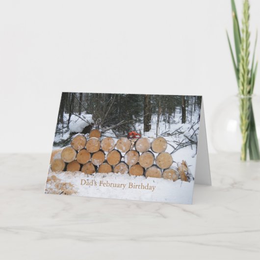 丸太の山 カード (正面)