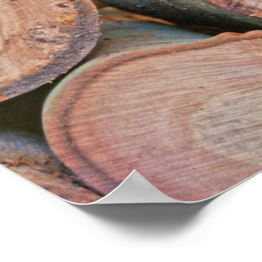 丸太の山 ポスター (角)