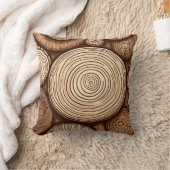 丸太の木のログ ウッドランド フォレストの木材 クッション (ブランケット)