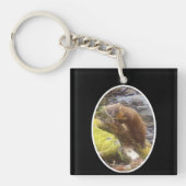 丸太の松 キーホルダー (正面)