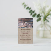 丸太の石 名刺 (スタンド正面)