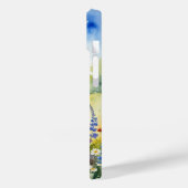 丸太の電話ケースに腰を下ろした鶏 Case-Mate iPhoneケース (裏面 / 左)