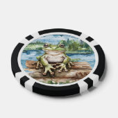 丸太上のカエル湖 ポーカーチップ (シングル)