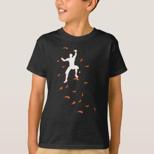 丸太大きい石スポーツ登山壁 Tシャツ