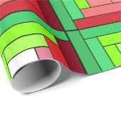 丸太小屋のキルトによって設計されている包装紙 ラッピングペーパー (ロールコーナー)