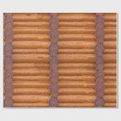 丸太小屋の壁 ラッピングペーパー (フラット)