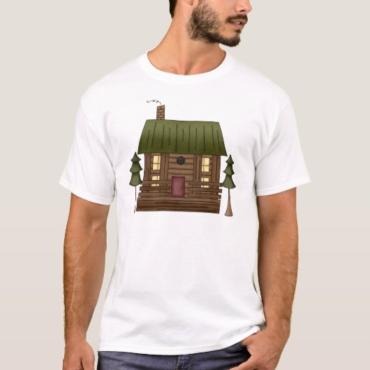 丸太小屋の家 Tシャツ (正面)