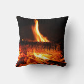 丸太火の枕 クッション (裏面)