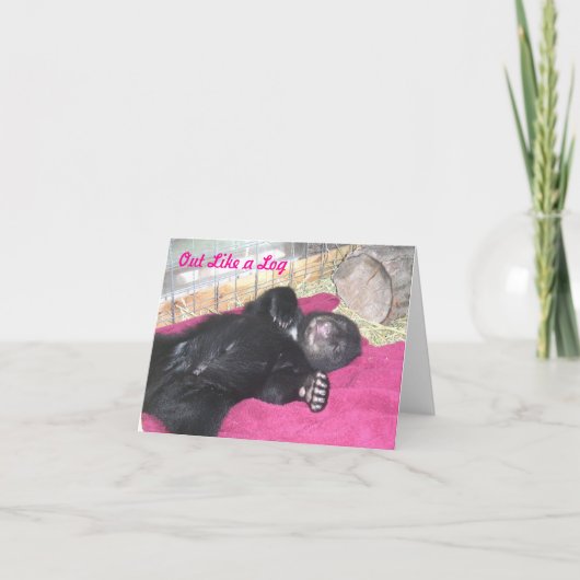 丸太-メッセージカードのように カード (正面)