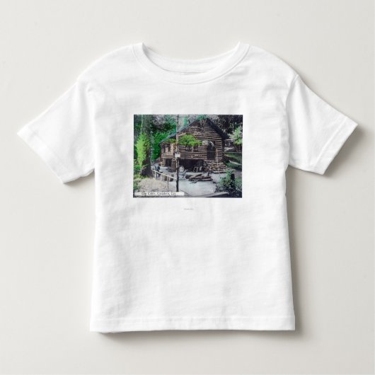 丸太CabinCazadero、カリフォルニアの外観 トドラーTシャツ (正面)