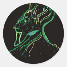 丸威厳のある星座 ラウンドシール