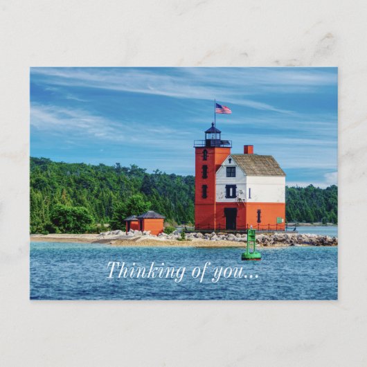 丸島ライトハウス考えるのハガキ ポストカード (正面)