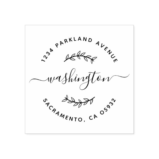 丸手描き分岐スクリプト差出人住所 ラバースタンプ (インプリント)