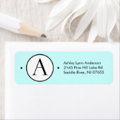 丸文字モノグラム差出人住所ラベル。 ラベル (インサイチュ)