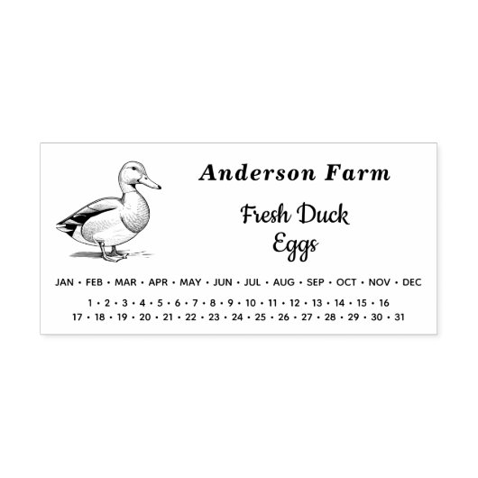 丸日 – ファームダックエッグカートン セルフインキングスタンプ (デザイン)