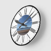 丸時計のパーソナライズされたあなたの写真 ラウンド壁時計 (傾斜)