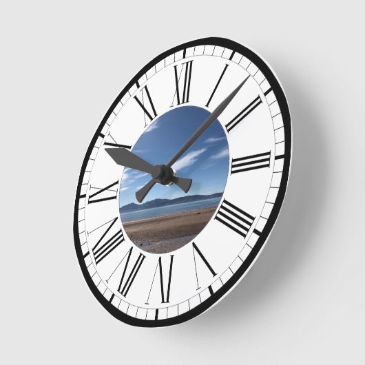 丸時計のパーソナライズされたあなたの写真 ラウンド壁時計 (傾斜)