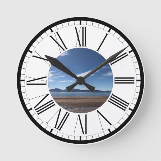 丸時計のパーソナライズされたあなたの写真 ラウンド壁時計 (正面)